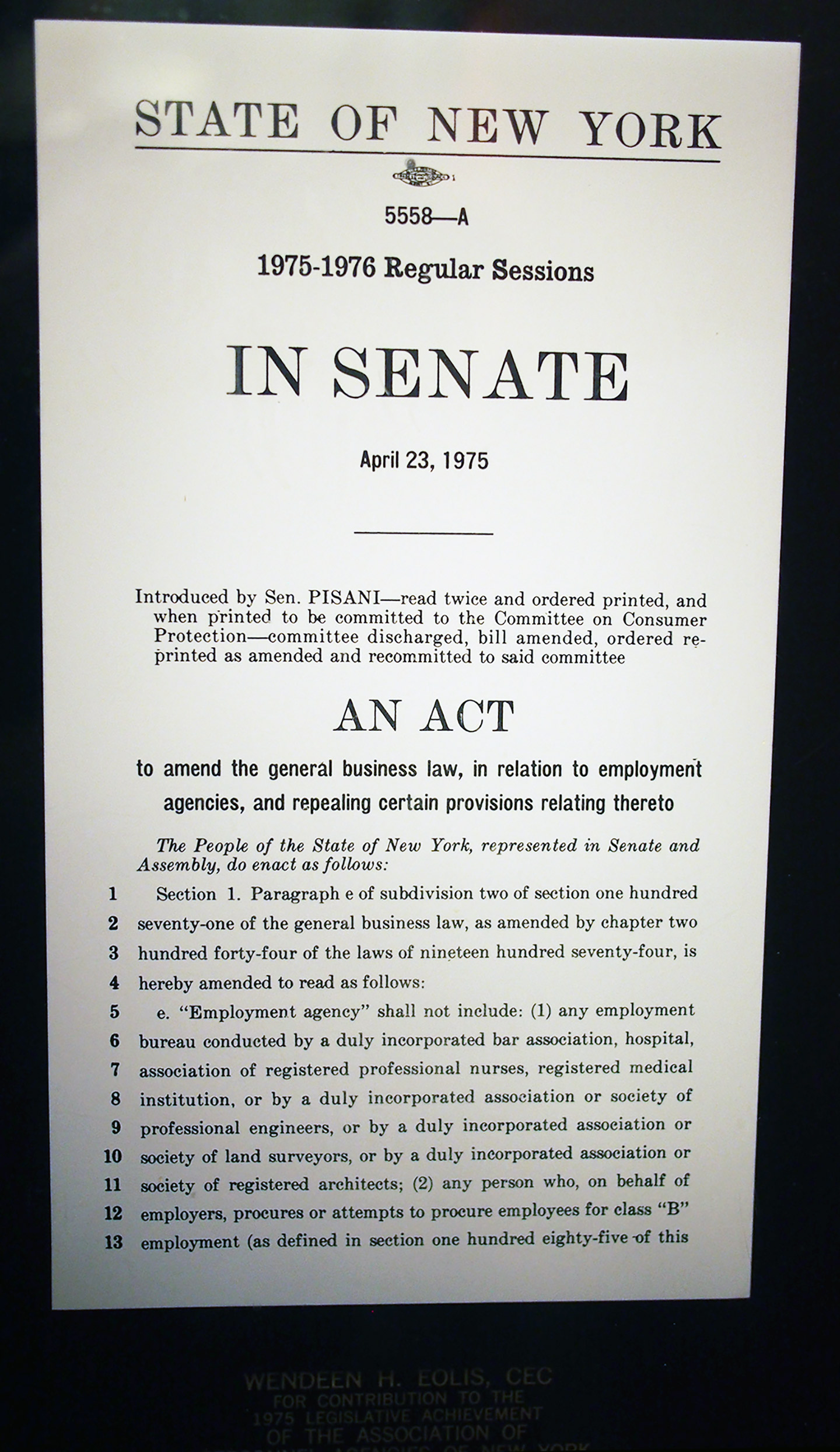 eolis-plaque-nysenate-1975